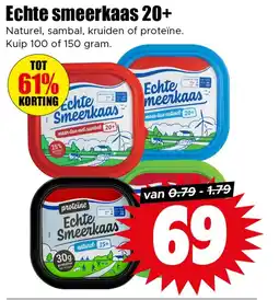 Dirk Echte smeerkaas 20+ aanbieding
