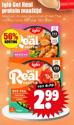Dirk Iglo get real protein maaltijd aanbieding