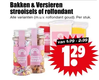 Dirk Bakken & versieren strooisels of rolfondant aanbieding