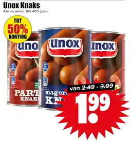 Dirk Unox Knaks aanbieding