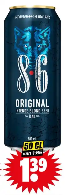 Dirk 8.6 original intense blond beer aanbieding
