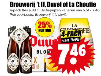 Dirk Brouwerij 't IJ, Duvel of La Chouffe aanbieding