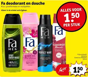 Kruidvat Fa Deodorant en Douche aanbieding