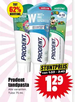 Dirk Prodent tandpasta aanbieding