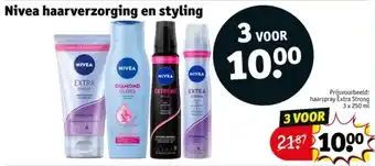 Kruidvat Nivea haarverzorging en styling aanbieding