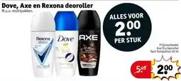 Kruidvat Dove, Axe en Rexona Deoroller aanbieding