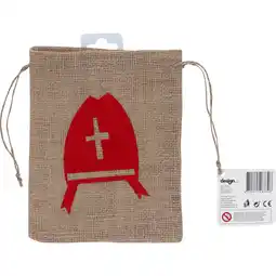 Albert Heijn Hoomark Jute zakje mijter rood aanbieding