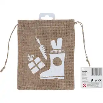 Albert Heijn Hoomark Jute zakje schoen wit aanbieding