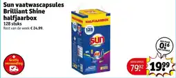 Kruidvat Sun vaatwascapsules Brilliant Shine halfjaarbox aanbieding