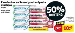 Kruidvat Parodontax en Sensodyne tandpasta multipak aanbieding