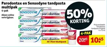 Kruidvat Parodontax en Sensodyne tandpasta multipak aanbieding
