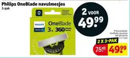 Kruidvat Philips OneBlade navulmesjes aanbieding