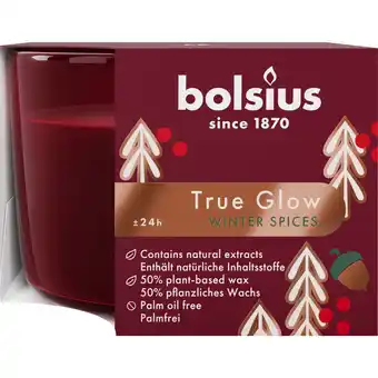 Albert Heijn Bolsius Geurglas true glow winter spices 9cm aanbieding