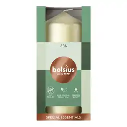 Albert Heijn Bolsius Stompkaars metallic white silver 12cm aanbieding