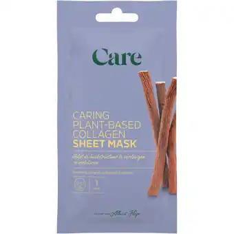 Albert Heijn Care Caring plant-based collagen sheet mask aanbieding