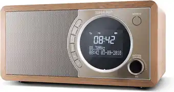 Bol.com Sharp DR-450(BR) DAB+ - FM radio - Bluetooth - bruin aanbieding