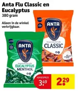 Kruidvat Anta Flu Classic en Eucalyptus aanbieding