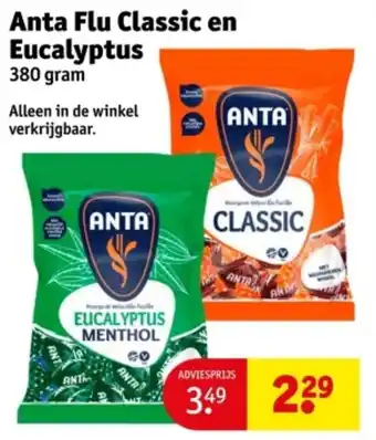 Kruidvat Anta Flu Classic en Eucalyptus aanbieding