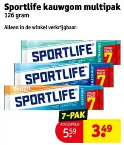 Kruidvat Sportlife kauwgom multipak aanbieding
