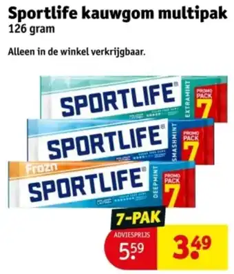 Kruidvat Sportlife kauwgom multipak aanbieding