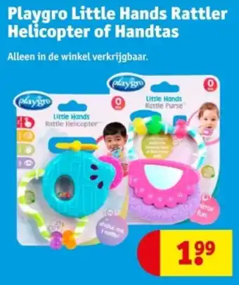 Kruidvat Playgro Little Hands Rattler Helicopter of Handtas aanbieding