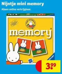 Kruidvat Nijntje mini memory aanbieding