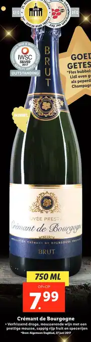 Lidl Crémant de Bourgogne aanbieding