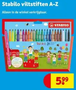 Kruidvat Stabilo viltstiften A-Z aanbieding