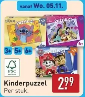 ALDI Kinderpuzzel aanbieding