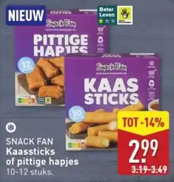 ALDI Snack Fan Kaassticks of pittige hapjes aanbieding