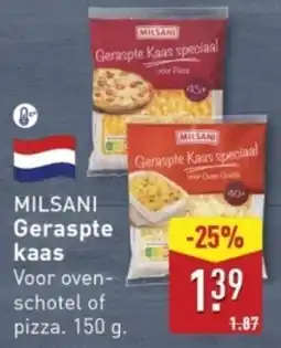 ALDI Milsani Geraspte Kaas aanbieding
