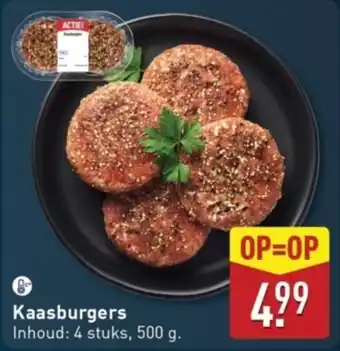 ALDI Kaasburgers aanbieding