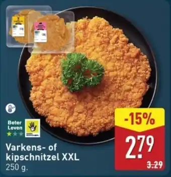 ALDI Varkens of kipschnitzel XXL aanbieding