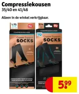 Kruidvat Copper Support SOCKS Compressiekousen aanbieding