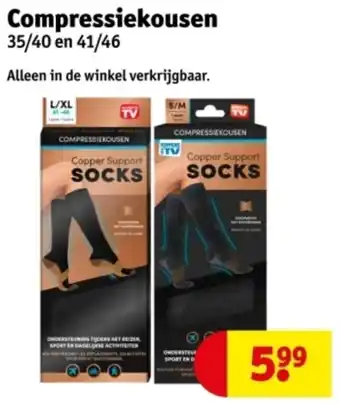 Kruidvat Copper Support SOCKS Compressiekousen aanbieding