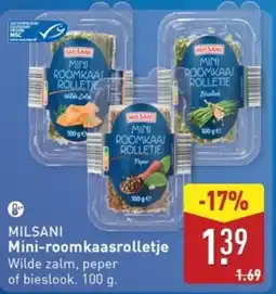 ALDI Milsani Mini-roomkaasrolletje aanbieding