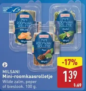 ALDI Milsani Mini-roomkaasrolletje aanbieding