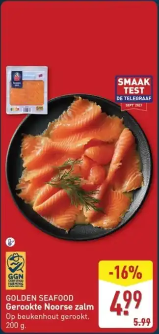 ALDI Golden Seafood Gerookte Noorse zalm aanbieding