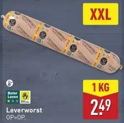ALDI Leverworst aanbieding