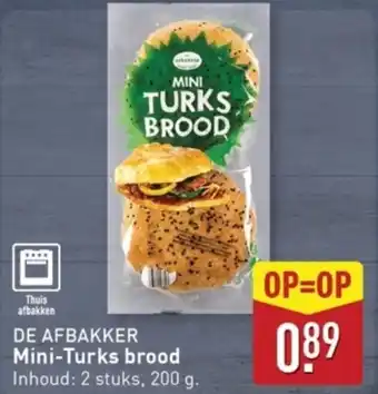 ALDI De afbakker Mini-Turks brood aanbieding