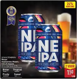 ALDI Schultenbräu Neipa Hopsoorten: Mosaic, Citra & Azacca. aanbieding