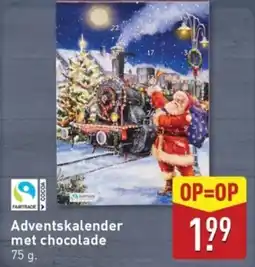 ALDI Adventskalender met chocolade aanbieding