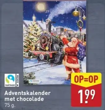 ALDI Adventskalender met chocolade aanbieding