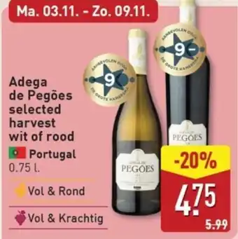 ALDI Adega de Pegões selected harvest wit of rood aanbieding