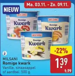 ALDI Milsani Romige kwark aanbieding
