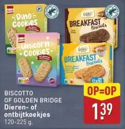 ALDI Biscotto of golden bridge Dieren of ontbijtkoekjes aanbieding
