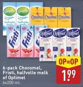 ALDI 6-pack Chocomel, Fristi, halfvolle melk of Optimel aanbieding