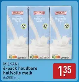 ALDI Milsani 6-pack houdbare halfvolle melk aanbieding