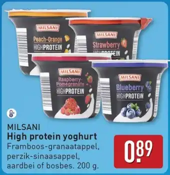 ALDI Milsani High protein yoghurt aanbieding