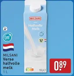 ALDI Milsani Verse halfvolle melk aanbieding